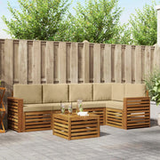 Set divano sezionale con cuscino 6 pcs Naturale e Beige 3374858