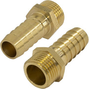 Set di Connesioni per Irrigazione da 2 pezzi - Connesioni Maschi con Viti a Ricircolo - Ø16 mm Tubo - Connesione Esterna - Connettori Irrigazione - Ottone - Fitting per Giardino