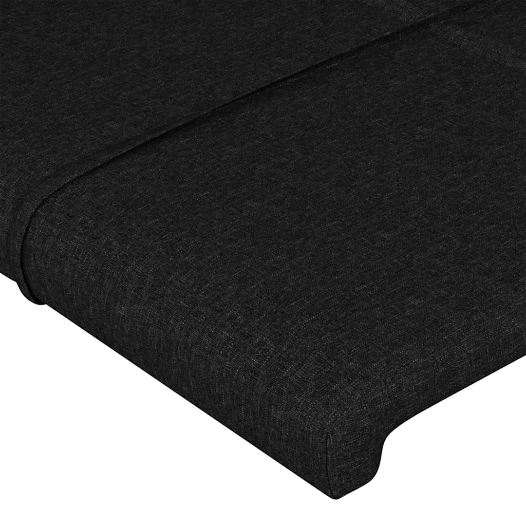 Testiera ad Orecchio Nera 147 x 23 x 118/128 cm in Tessuto 3117956