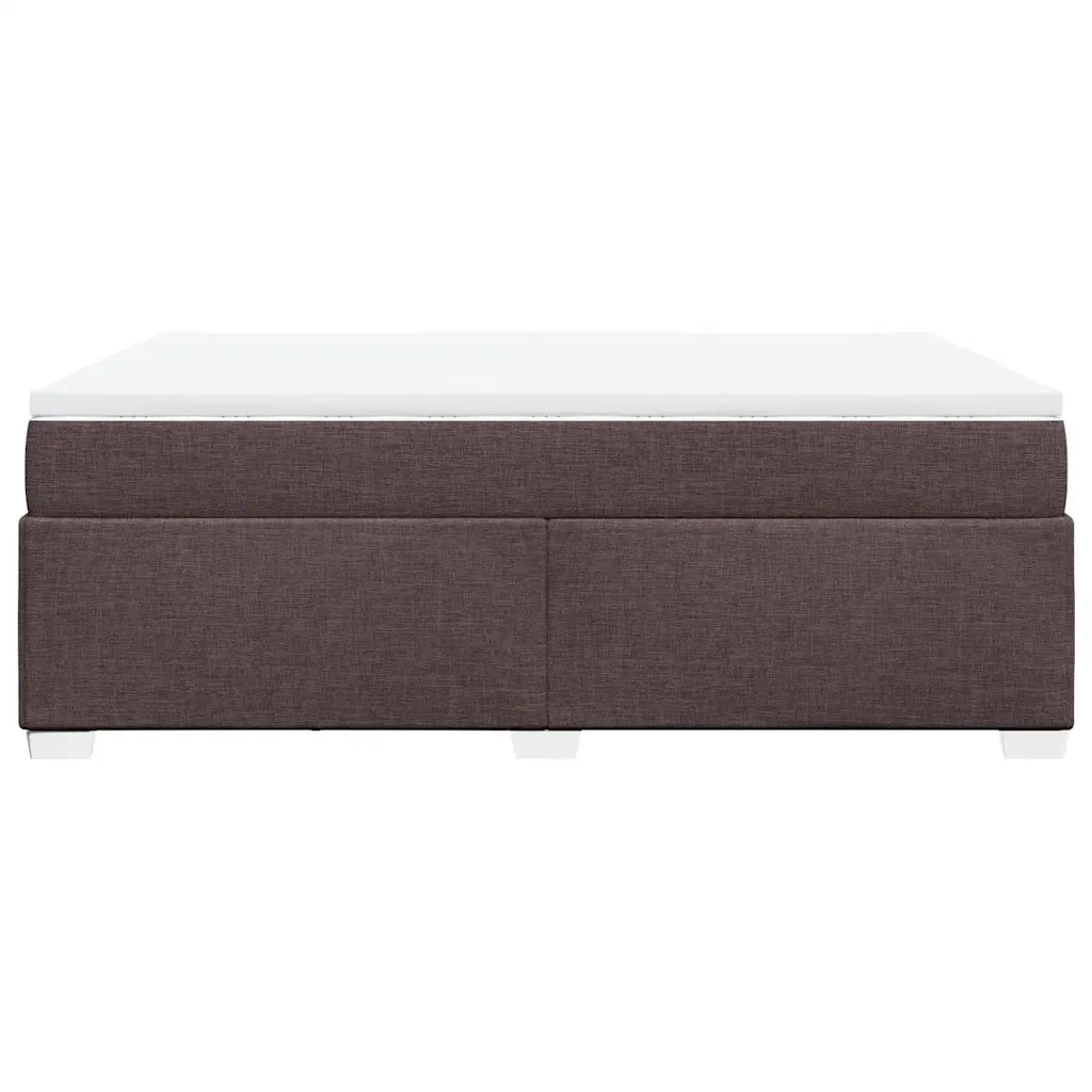 Giroletto a Molle con Materasso Marrone Scuro 140x190cm Tessuto 3285133