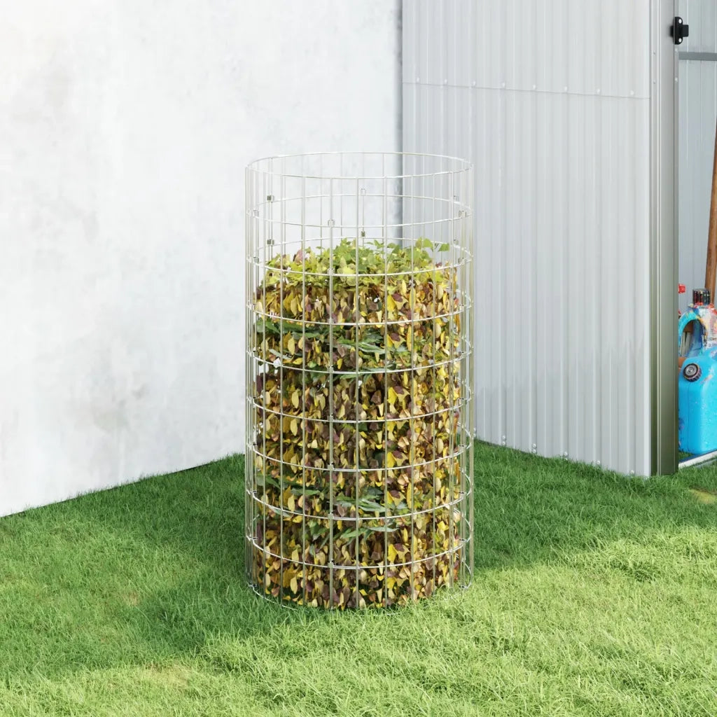 Compostiera da Giardino Ã˜50x100 cm in Acciaio Zincato cod mxl 48595