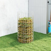 Compostiera da Giardino Ã˜50x100 cm in Acciaio Zincato cod mxl 48595