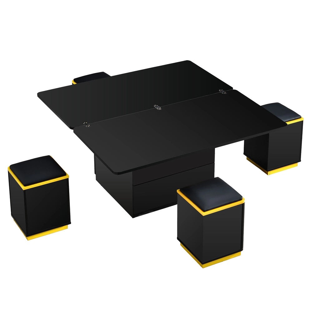 Tavolino da caff¨¨ moderno ¨C Minimal ¨C nero lucido 100x50x43