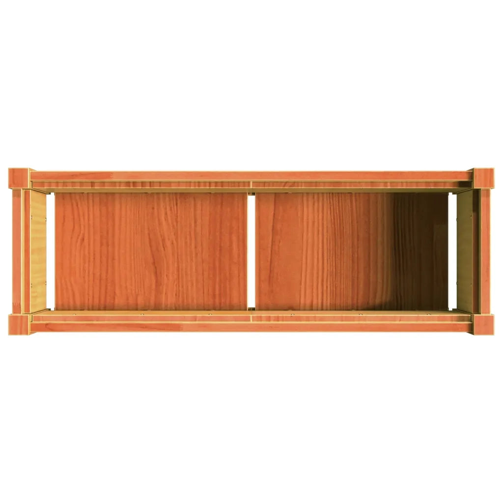 Fioriera Giardino Marrone Cera 90x31x31 cm Legno Massello Pino 837453