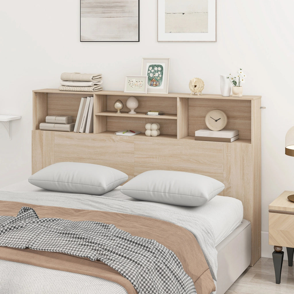 Testiera con cassetti ¨C Zephmum ¨C Legno naturale 160x108 cm
