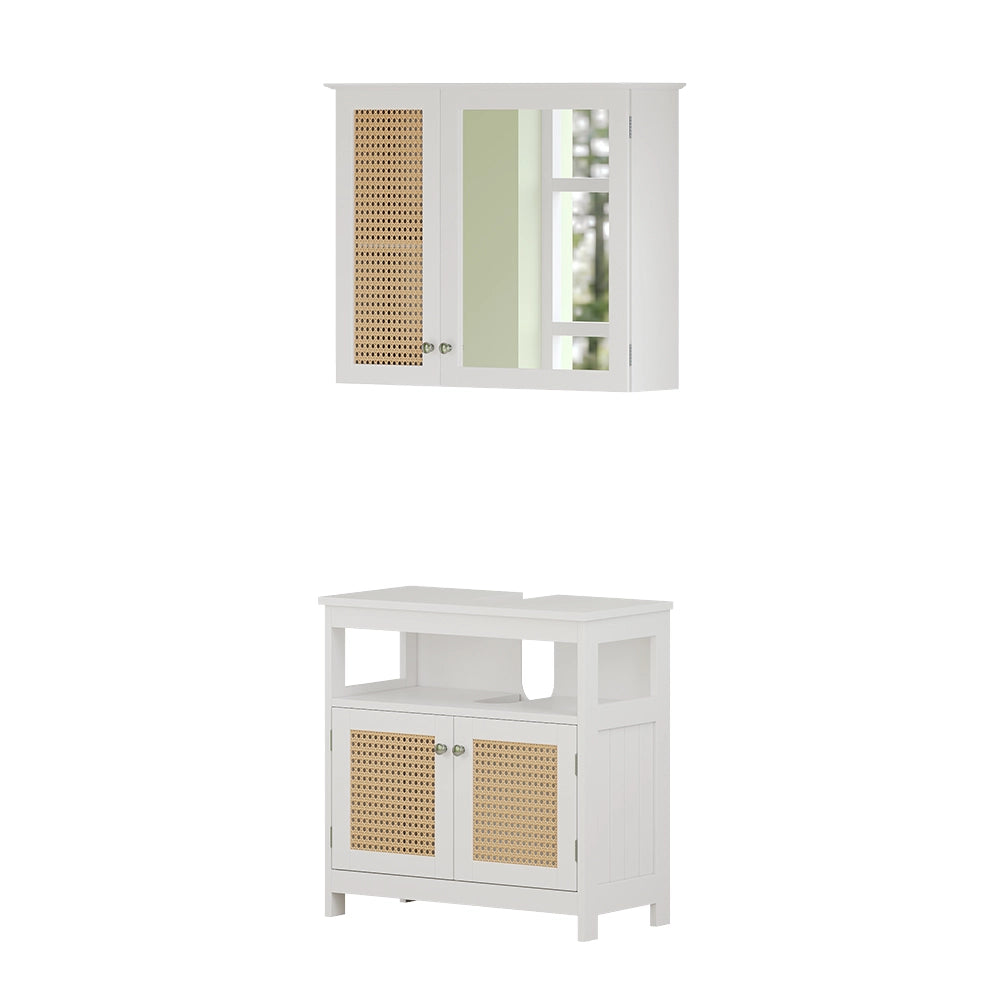 Vicco Set di mobili da bagno Bianco 2 parti