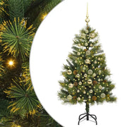 Albero di Natale artificiale Pieghevole-Albero Natalizio con coni Verde 150 cm 392036