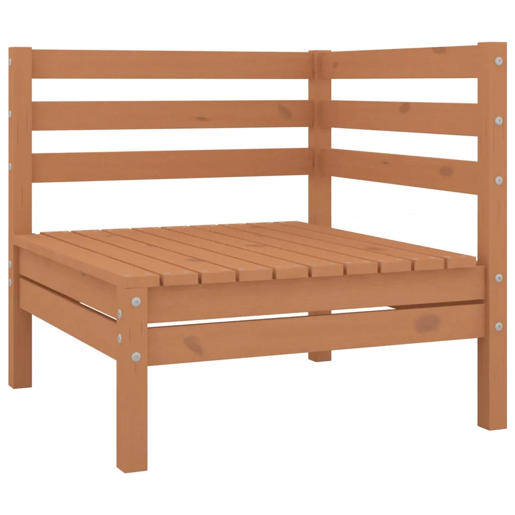 Set Salotto da Giardino 6 pz Marrone Ambra Legno Massello Pino 3082555