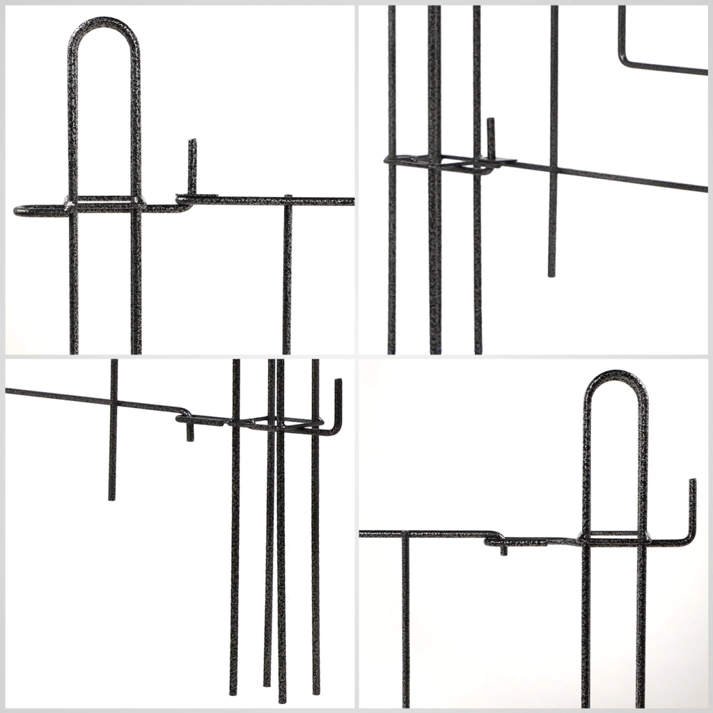 Cancello da giardino KADAX, pannello in metallo per recinzione con pali 93x72cm