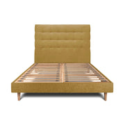 Letto 150x190 cm con testata imbottita - Tessuto Tela opaca