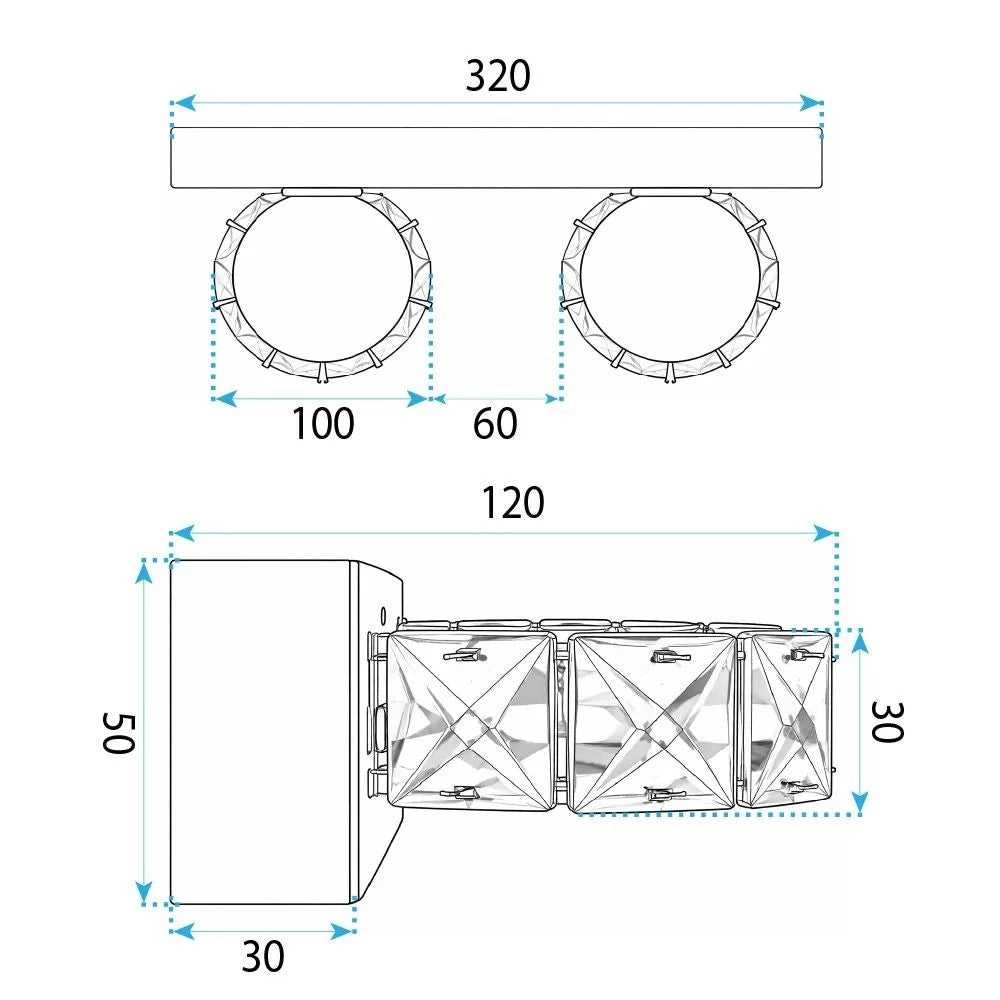 Lampada Da Parete Led APP1936-2W Chrome