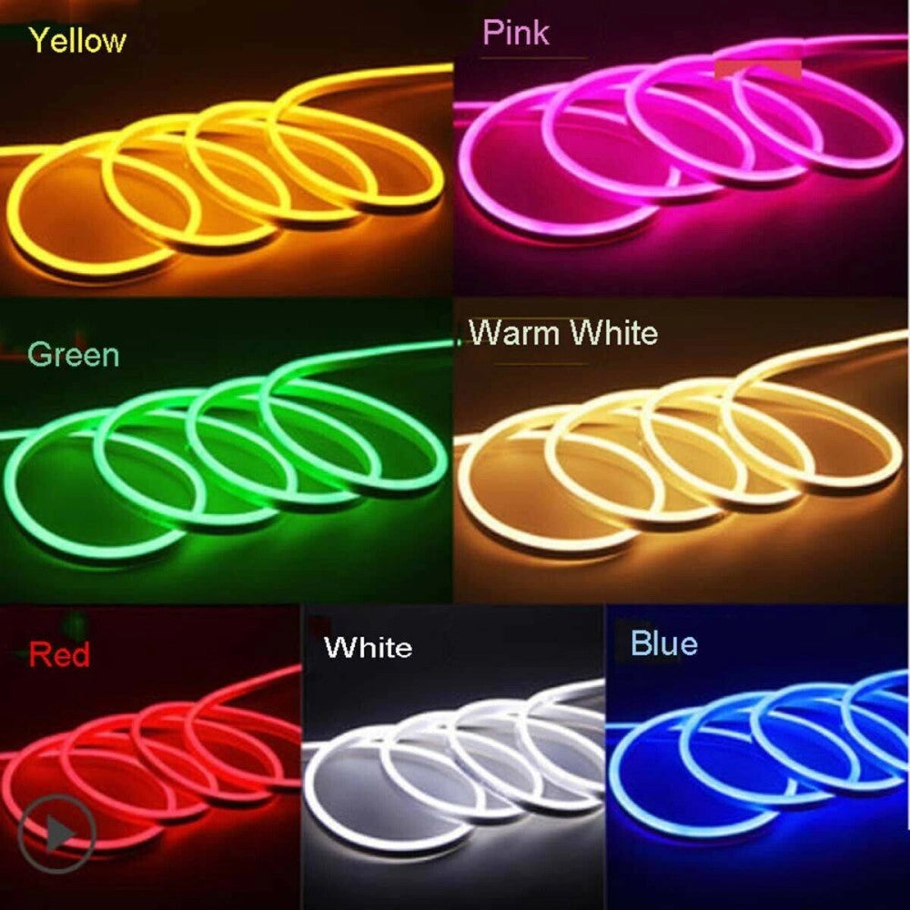 Trade Shop - Strip Led Fluorescente Effetto Tubo Neon Colorato Impermeabile In Silicone Dc12v -
