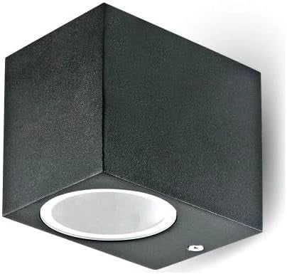 Applique da esterno ip65 lampada faretto a parete giardino moderno gu10 Cubo nero