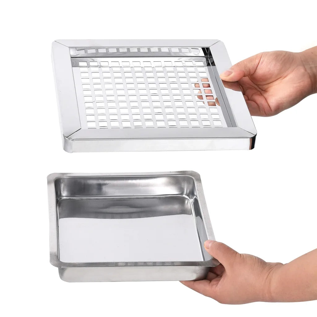 Pattumiera con Posacenere da Albergo 45 L Acciaio Inox 51092