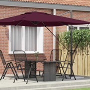 Parasol Roma Rosso 286 x 284 x 265 cm Alluminio e Poliestere 42003341