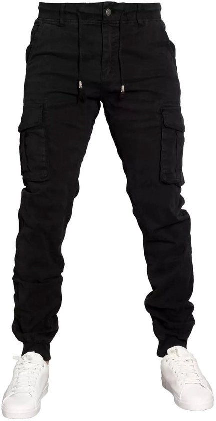 Broccolino militare per uomo - Pantaloni in cotone - Versatile - Flessibili - Taselli laterali - Adattabile alla misura