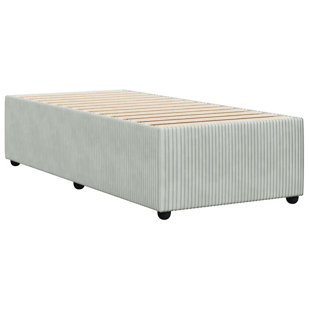 Giroletto senza Materasso Grigio Chiaro 90x200 cm Velluto