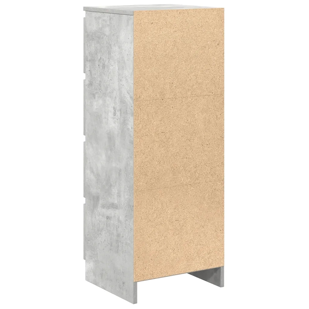 Credenza-Buffet-Armadio da cucina Grigio Cemento 37,5x35x99 cm in Legno Multistrato