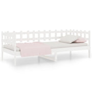 Letto singolo | Letto per adulti | Dormeuse senza Materasso Bianca 90x190 cm Legno Massello Pino