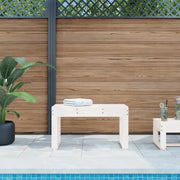 Panca da Giardino Bianca 80x38x45 cm Legno Massello di Pinocod mxl 104361