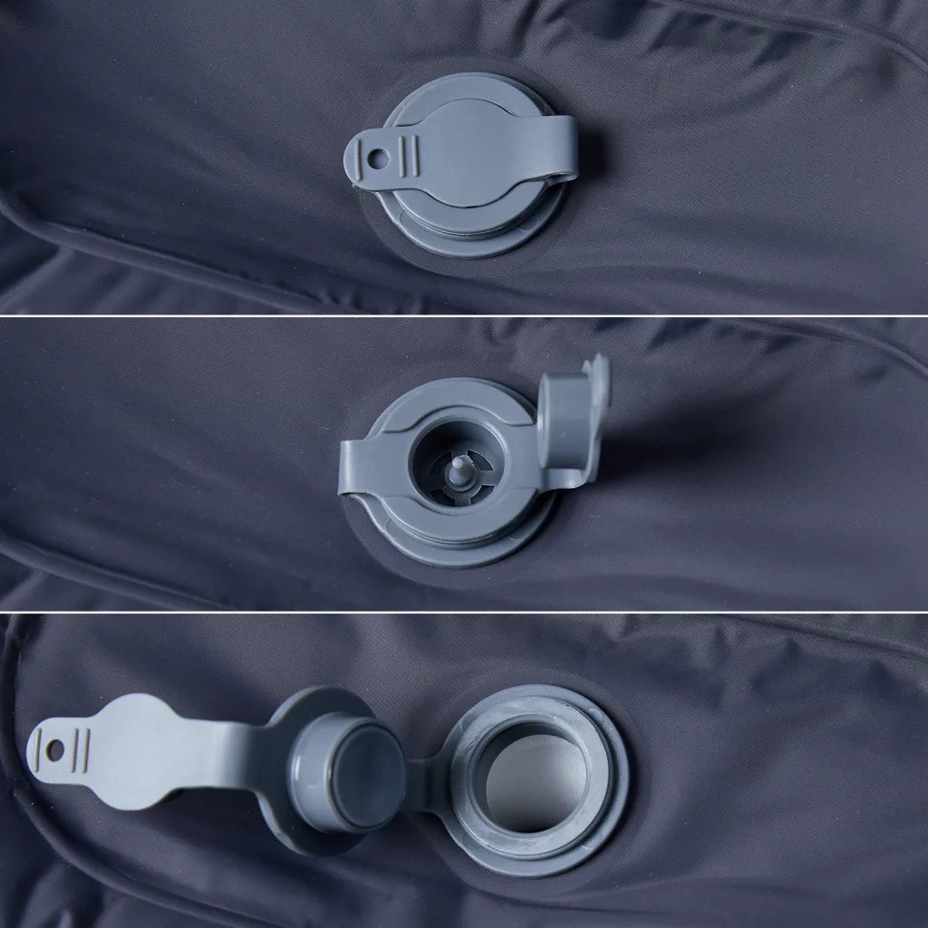 Materasso Campeggio Autogonfiabile con Cuscini 1 Persona Grigio 4007094