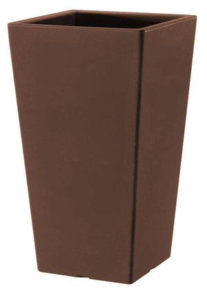 Vaso 40x40x68 cm in Polietilene Pasubio Alto 70 Bronzo