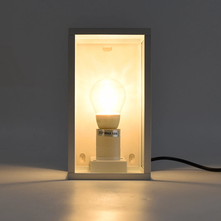 LAMPADA DA PARETE IP44 PER INTERNI ED ESTERNO IN ALLUMINIO BIANCO CON ATTACCO E27 - DESIGN ELEGANTE E MODERNO