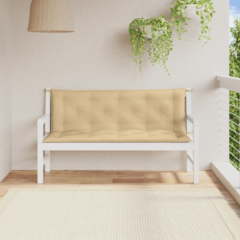 Cuscini Panca Giardino 2pz Beige Mélange 150x50x7 cm Tessuto 4002611