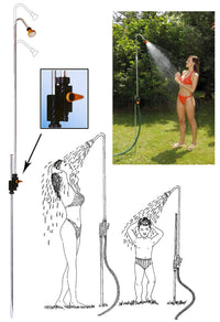 Doccia da Giardino in Alluminio 217cm con Rubinetto Agrati