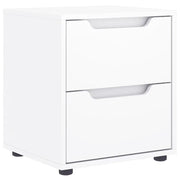 Comodino | Armadio da Notte | Mobiletto da notte VISNES Bianco 45x40x50 cm in Legno Multistrato