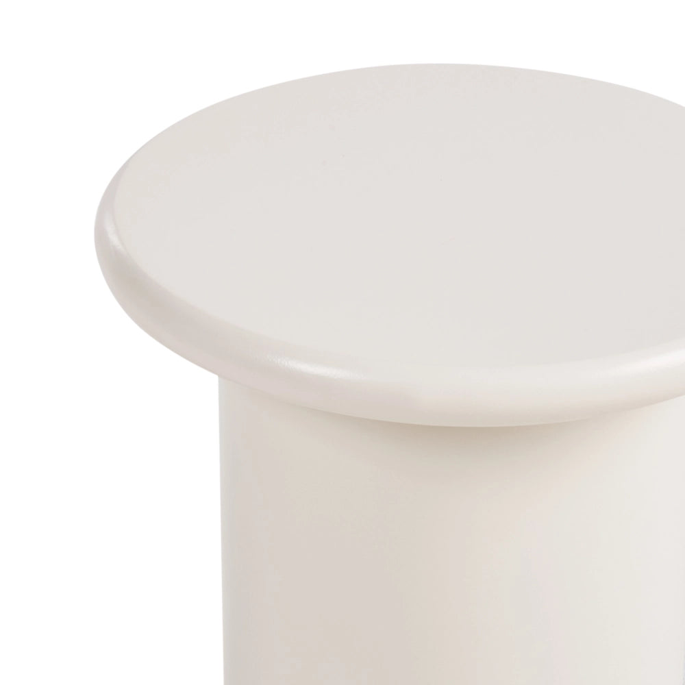 Tavolino rotondo MDF bianco design scandinavo da soggiorno
