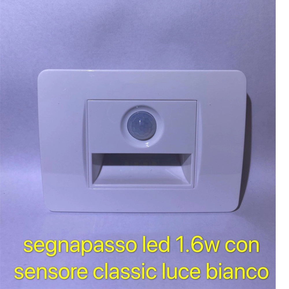 Trade Shop - Segnapasso Led Da Incasso Con Sensore 1.6w Bianco Luce Fredda Automatico -
