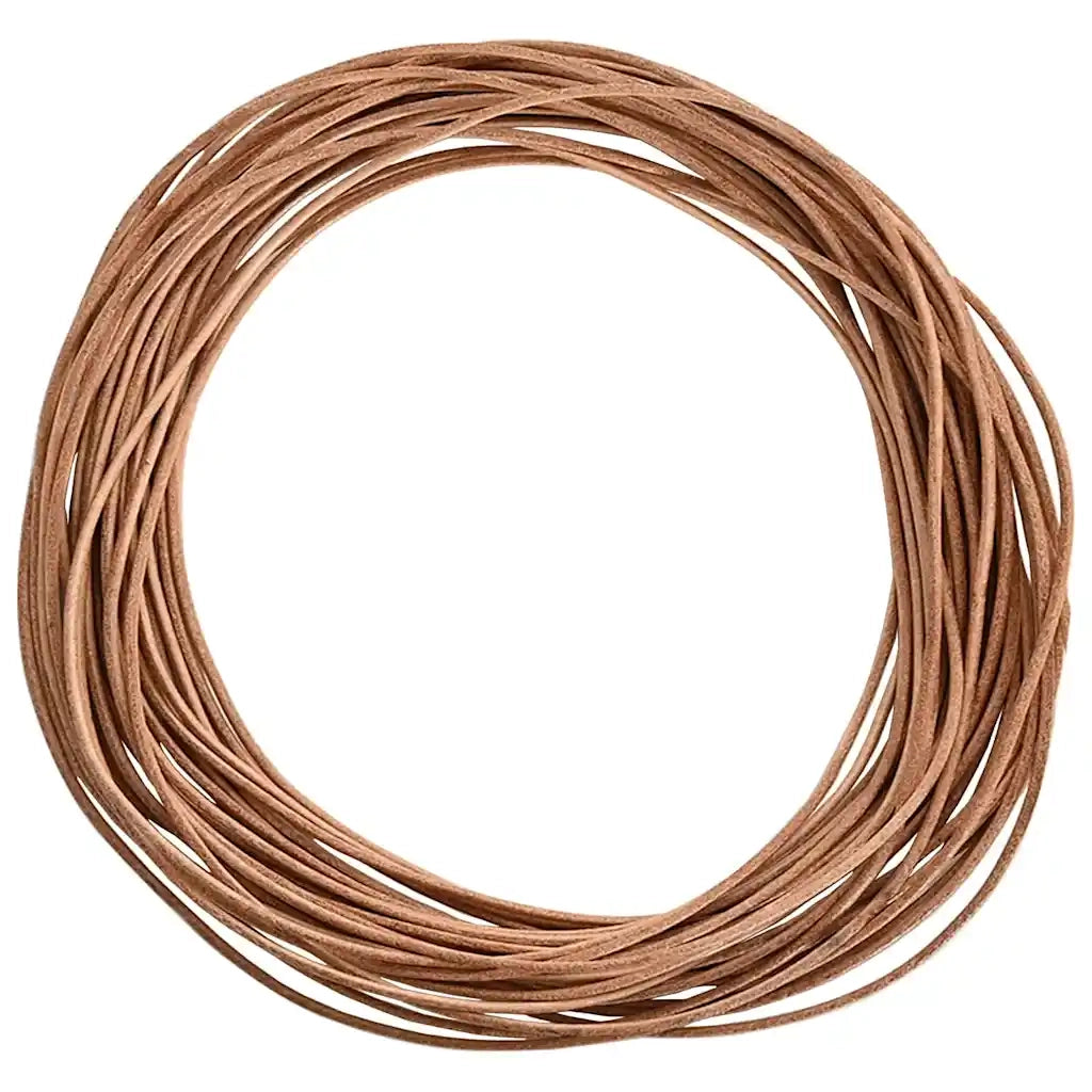 Cordino in Pelle Marrone ?2 mm x 10 m Pelle CFW8057686