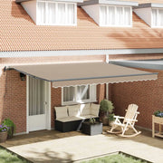 Tenda Retrattile Beige 450 × 300 cm Tessuto e Alluminio 3330975