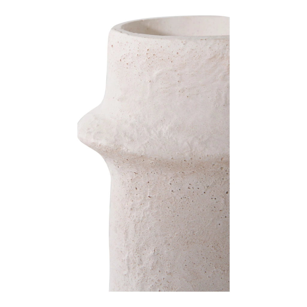 Portacandela Noah, Bianco, Cemento, 10,6x10,8x8,2 cm