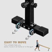 Trave Ginnastica Artistica 226x31x59 cm in Acciaio e Legno Marrone