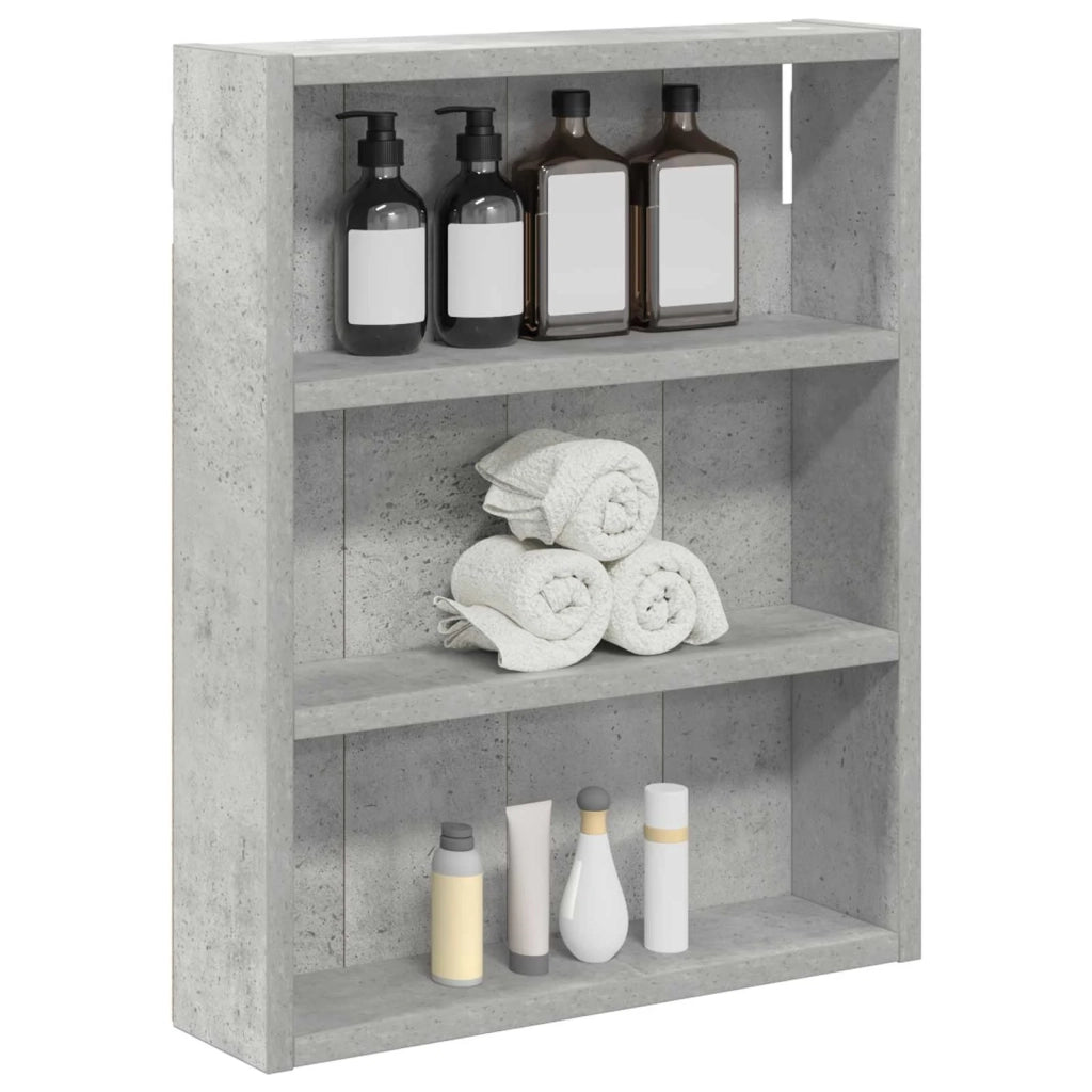 Armadio da bagno a muro Grigio Cemento 40 x 10 x 50 cm