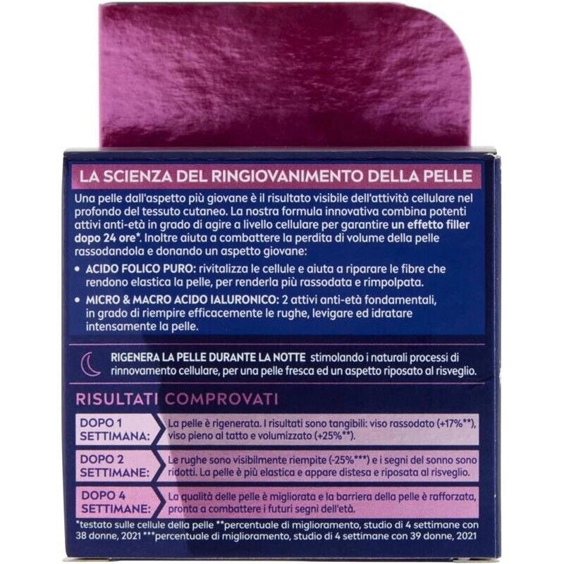 NIVEA CREMA NOTTE ANTI ETÀ INTENSIVA 50 ML CON ACIDO IALURONICO E FOLICO 24 H