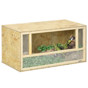 Terrario per Rettili Legno OSB ¨C Zephmum ¨C 80x40x40 Naturale