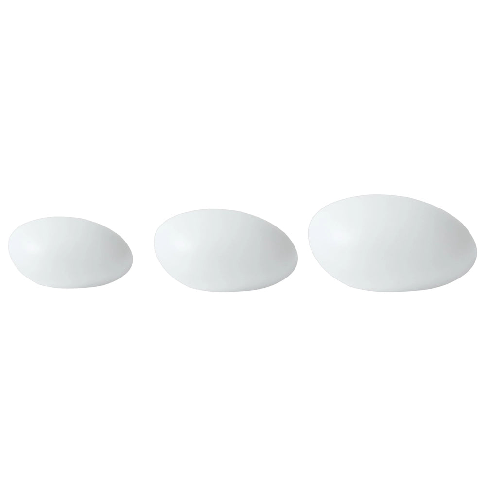 Set di 3 lampade solari  a forma di pietra LED bianco per esterni impermeabile con telecomando materiale sintetico