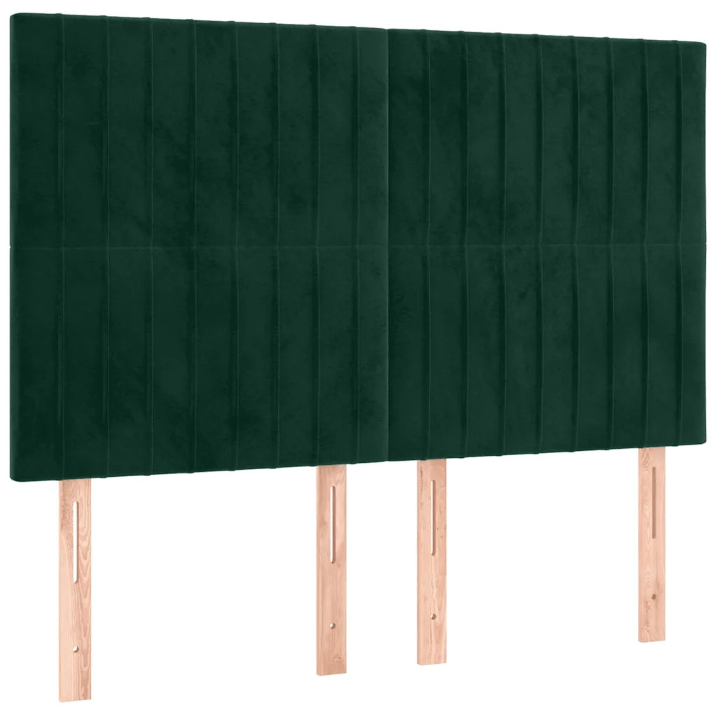 Testiera a LED Verde Scuro 144x5x118/128cm in Vellutocod mxl 73816