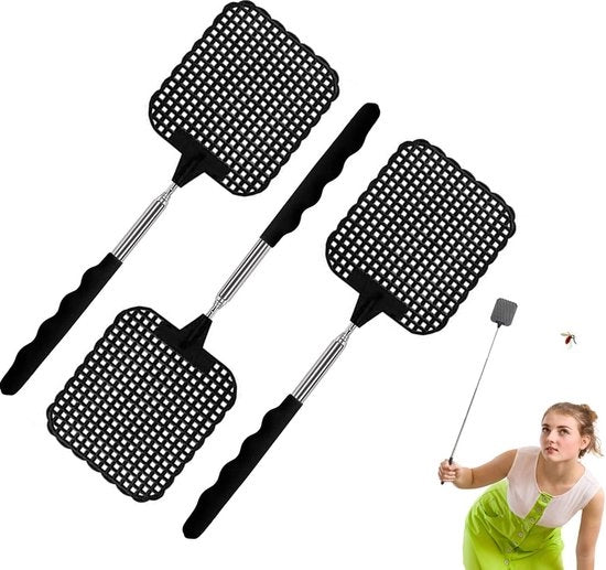 3 pacchi - Spazzola a insetti telescopica, spazzola robusta per insetti, spazzola a insetti nera, spazzola a insetti telescopica per zanzare, zecche e insetti