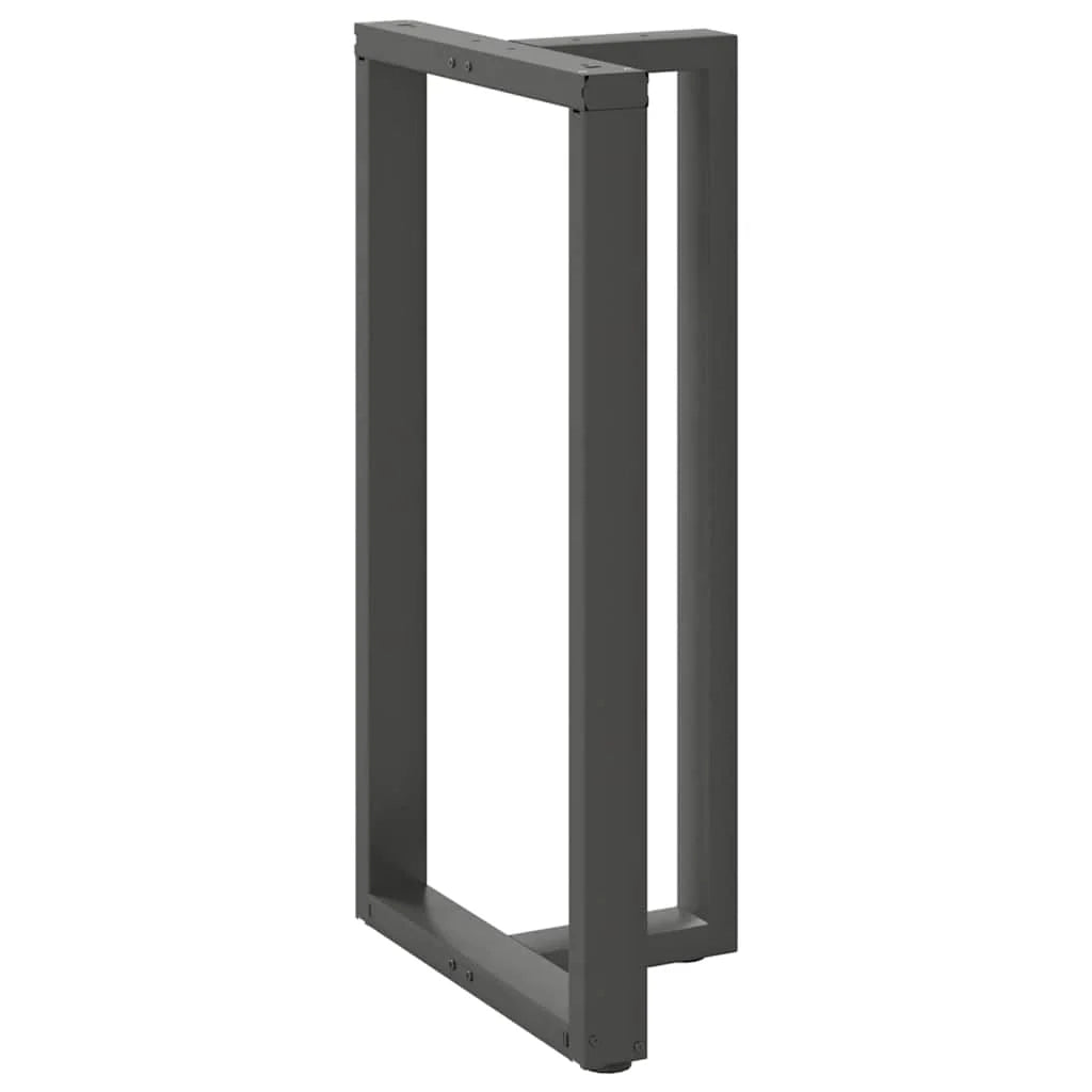Set di 2 gambe robuste per tavolo da bar a forma di T 60 x 35 x 110 cm con piedini regolabili acciaio antracite 02_0057366
