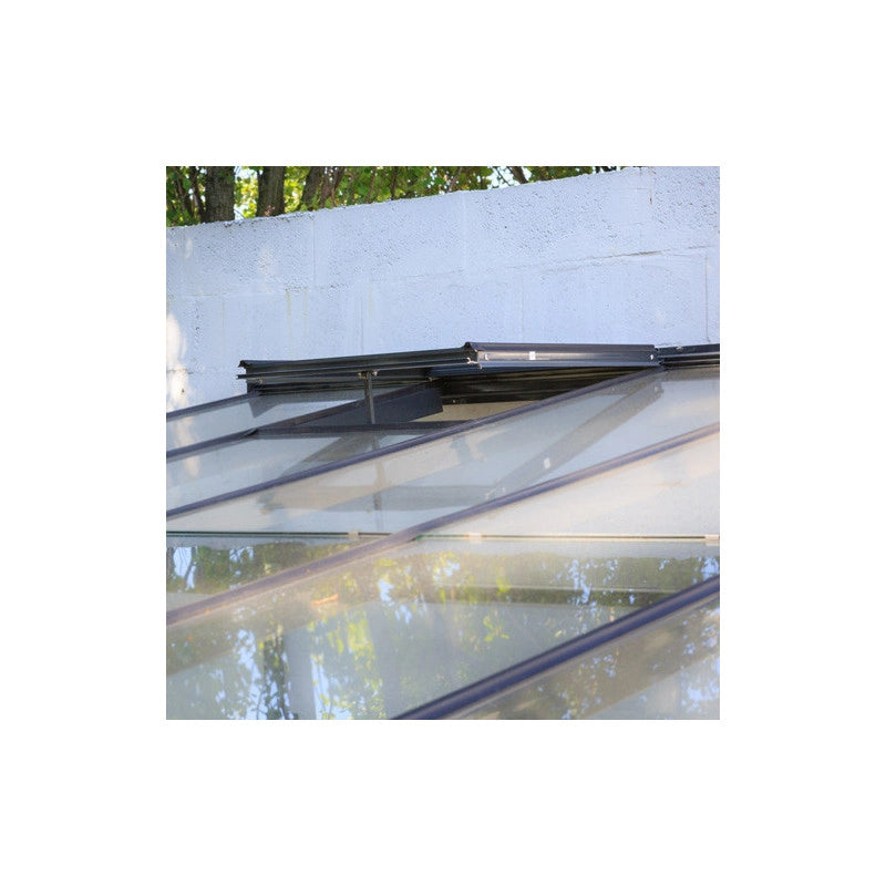 Serre en verre trempÃ© 4 mm Jardin d\'Hiver - 12mÂ² - LaquÃ© gris anthracite