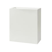 Vaso Rettangolare Indoor e Outdoor Tera Schio Tower Maxi Chalk 78,5x39 cm in Plastica Bianco Gesso
