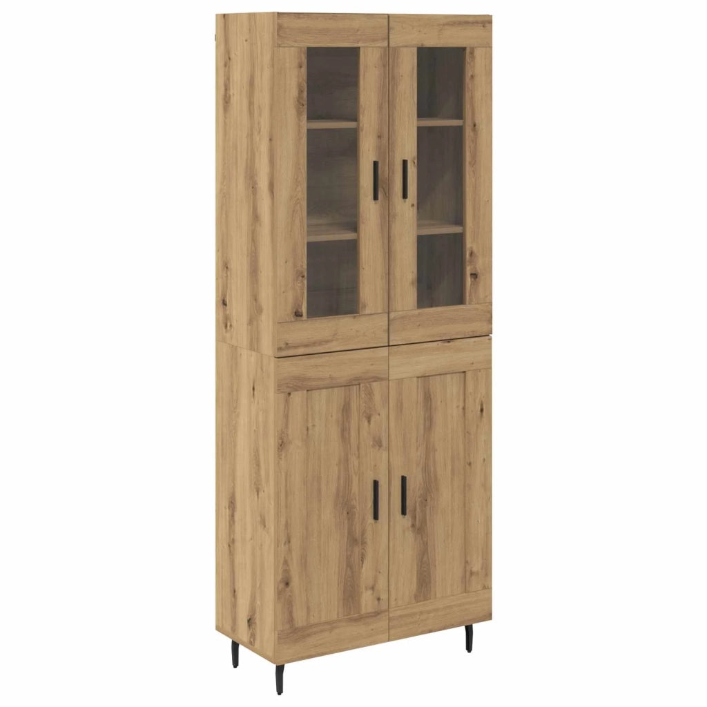 Credenza 2 pcs Rovere artigianale Legno multistrato