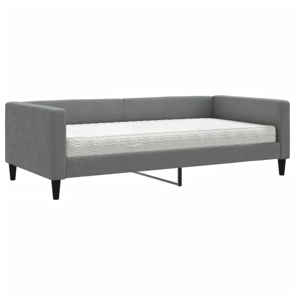 Divano Letto con Materasso Grigio Scuro 100x200 cm in Tessutocod mxl 71837