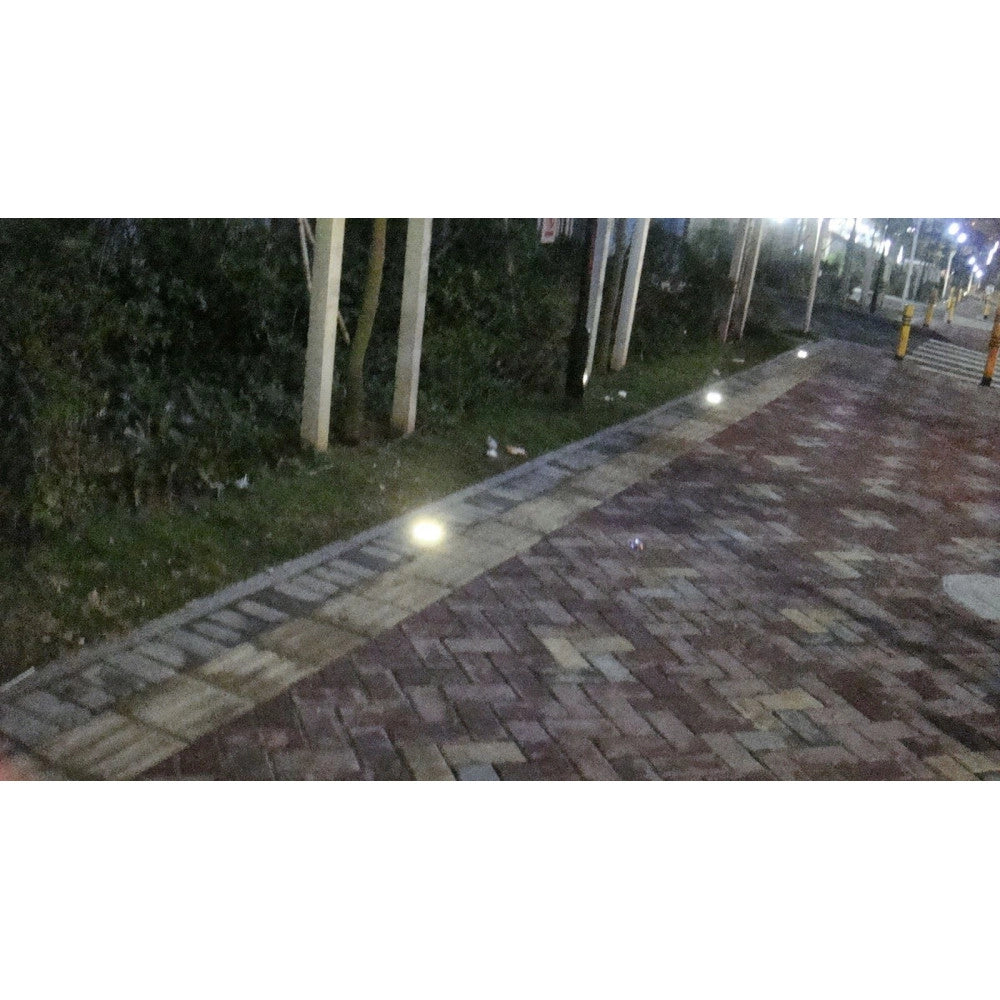 Trade Shop - Faretto 12w 12 Led Incasso Pavimento Faro Giardino Bianco Calpestabile Ip68 -