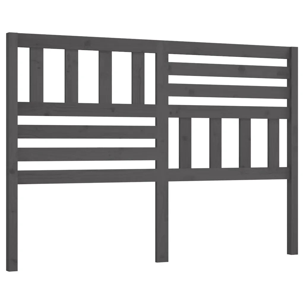 Testiera per Letto Grigia 156x4x100cm in Legno Massello di Pino 814151