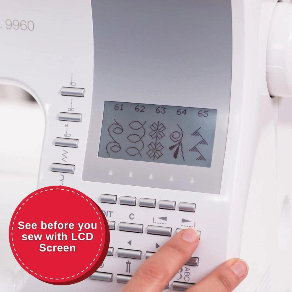 SINGER 9960 Macchina da cucire e per quilting con set di accessori, tavolo di prolunga, 600 punti, modalità autopilota elettronica